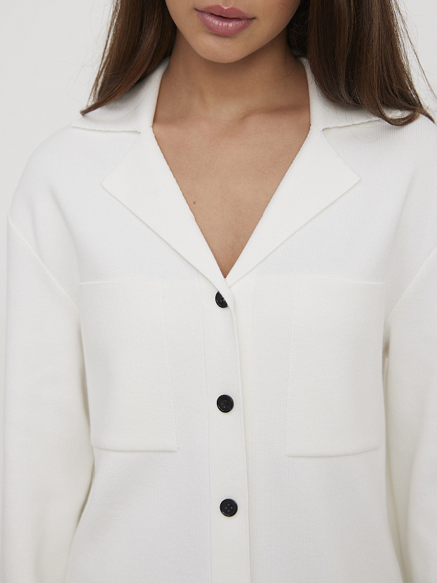 Тира кардиган трикотажный (белый, 44-46)