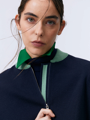 Бомбер из хлопка с полосками Сиетл