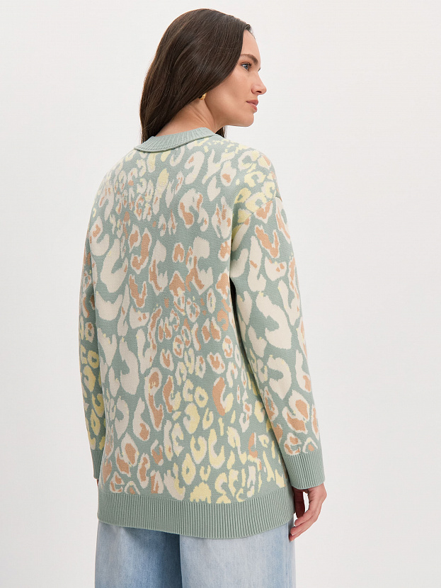 Гарда кардиган трикотажный (св.зеленый/кремовый, 44-46)