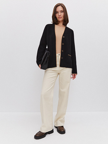 Кардиган из шерсти мериноса и мохера Амега