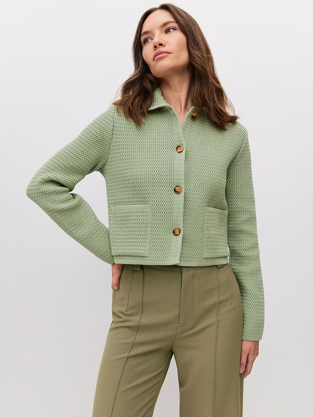 Селена жакет трикотажный (светло-зеленый, 46)