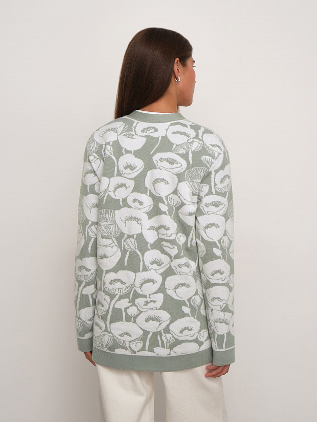 Сандро кардиган трикотажный (светло-зеленый, 44-46)