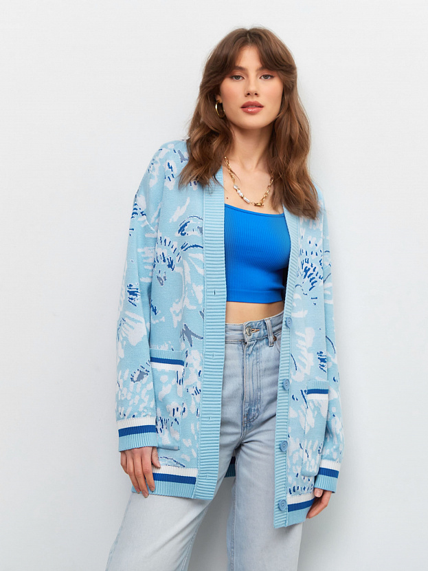 Гарда кардиган трикотажный (голубой, 44-46)