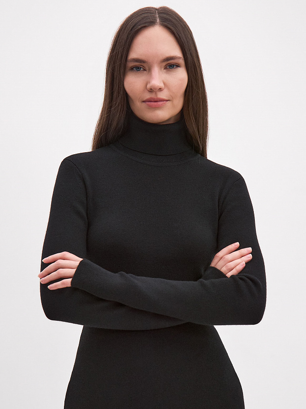 Клео водолазка трикотажная (черный, 44-46)