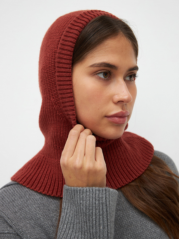 Экрю капор трикотажный (терракот, 56-58)