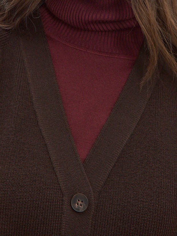 Рига кардиган трикотажный (темно-коричневый, 44-46)