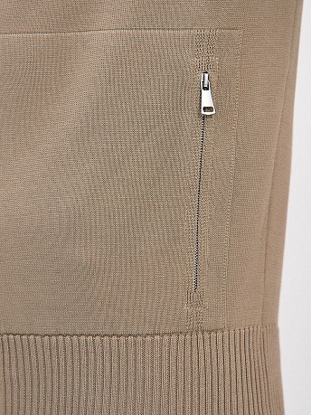 Кардиган мужской из хлопка с карманами на молнии