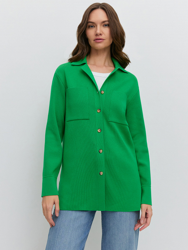 Фрида жакет трикотажный (ярко-зеленый, 44-46)