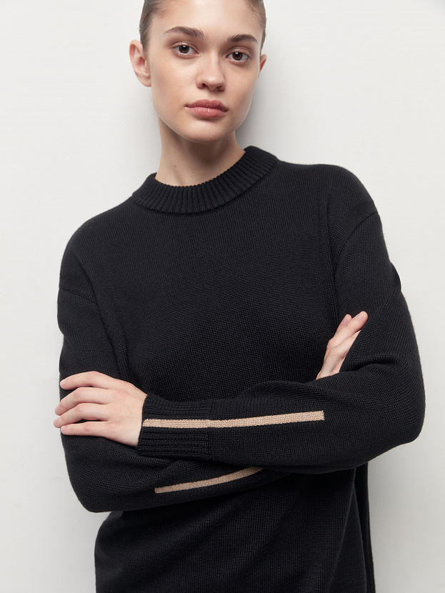 Кураж джемпер трикотажный (черный, 44-46)