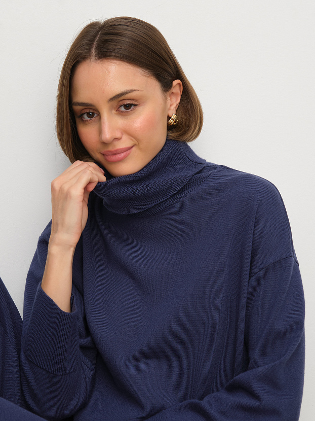 Вест костюм (джемпер + брюки) трикотажный (синий, 40-42/164-170)