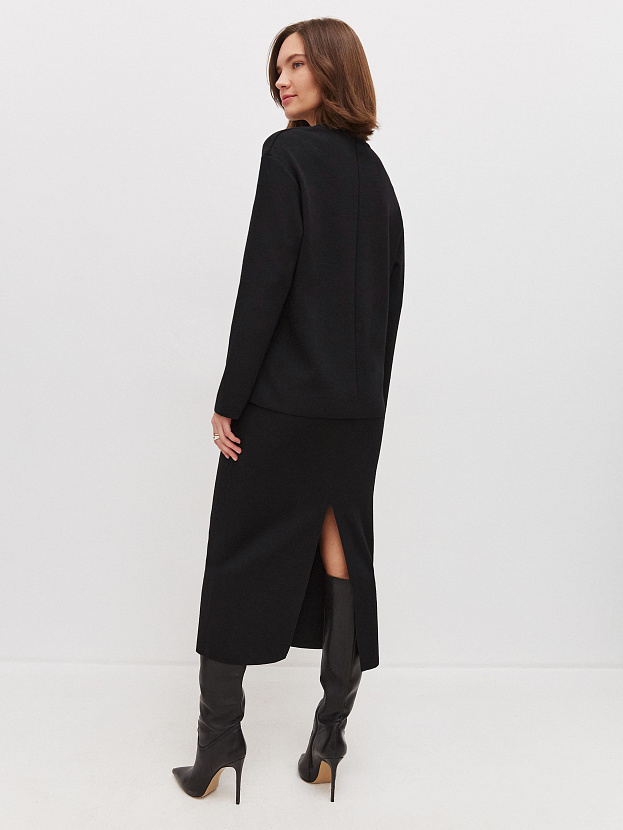 Меридиан юбка трикотажная (черный, 44-46)