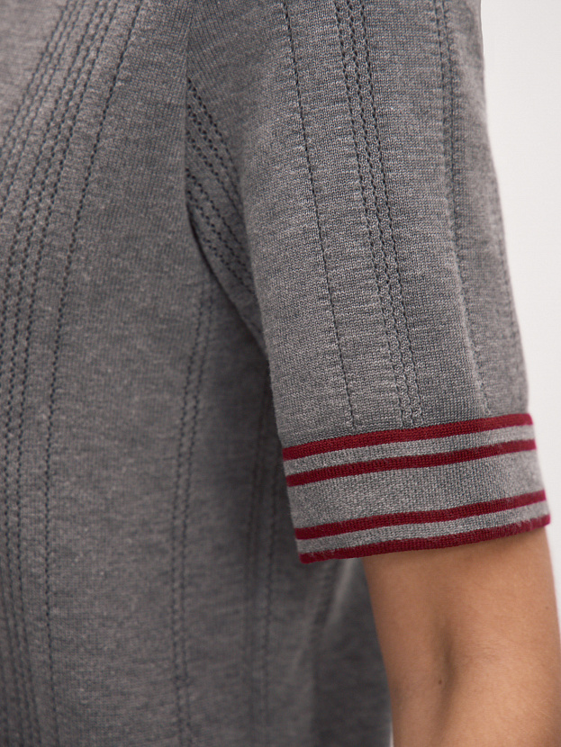 Данте джемпер (футболка) трикотажный (серый меланж, 44-46)