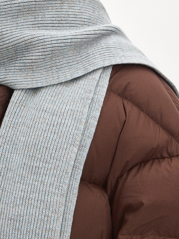 Бредли комплект (шапка+шарф) трикотажный (серо голубой)