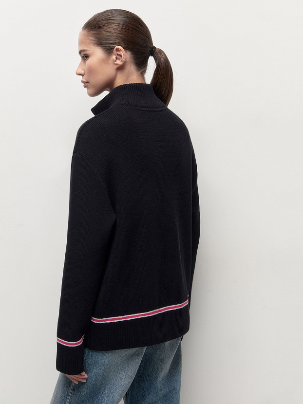 Бельгия джемпер трикотажный (черный, 44-46)