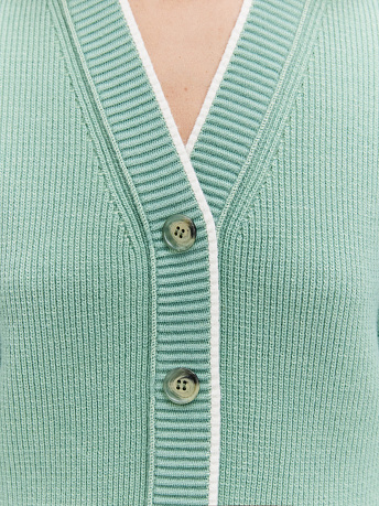 Кардиган из шерсти мериноса и мохера Амега