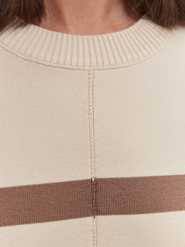 Астрид джемпер трикотажный (кремовый/какао, 44-46)