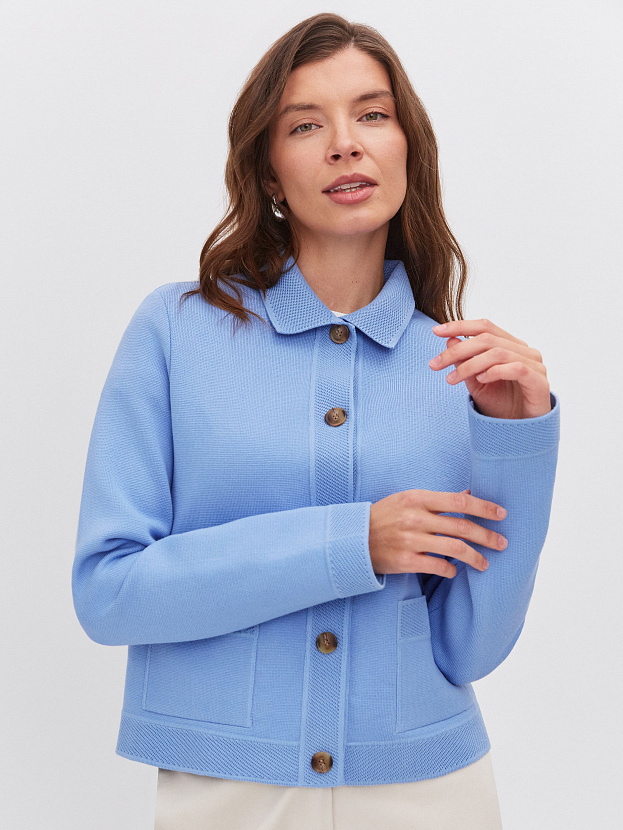 Ницца жакет трикотажный (василек, 46)