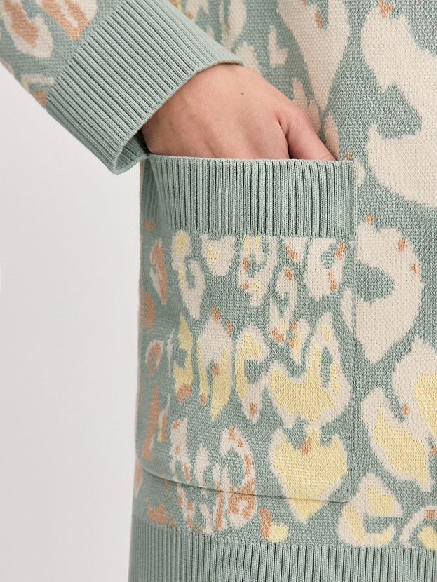 Гарда кардиган трикотажный (св.зеленый/кремовый, 44-46)