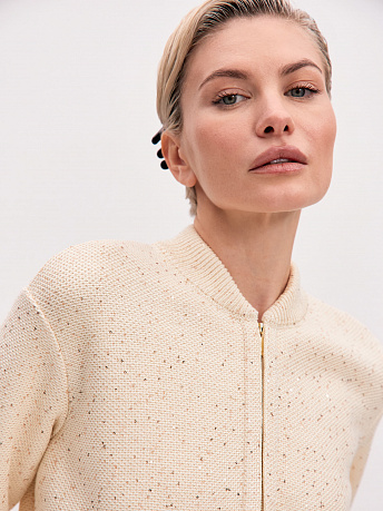 Бомбер из хлопка с пайетками Рио