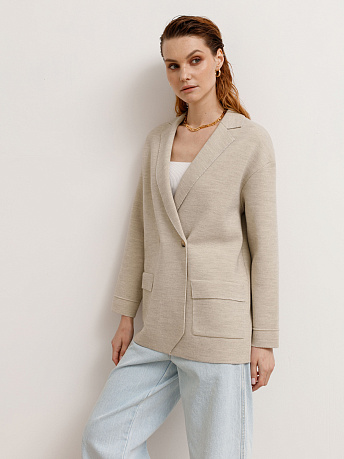 Пиджак двубортный из шерсти мериноса Фарго