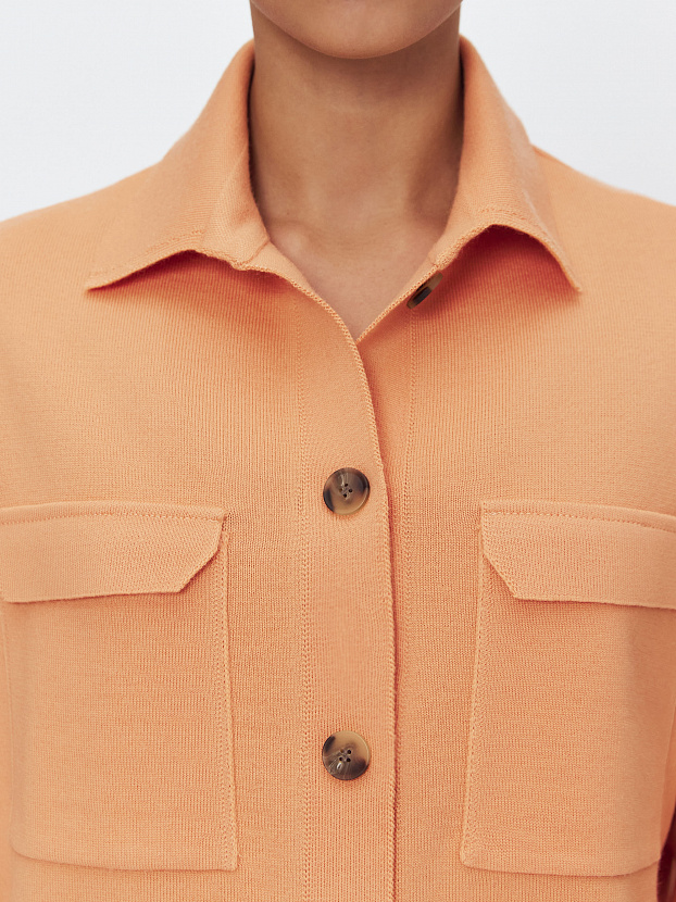 Джем кардиган (рубашка) трикотажный (св.оранжевый, 44-46)