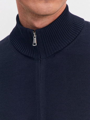 Кардиган мужской из хлопка с карманами на молнии