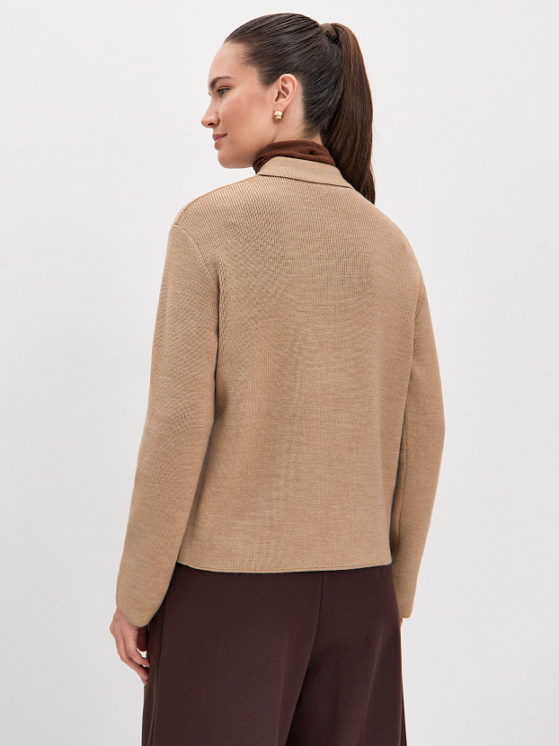 Крафт джемпер трикотажный (бежевый меланж, 44-46)