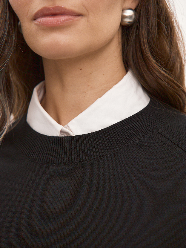 Сеул джемпер трикотажный (черный, 44-46)