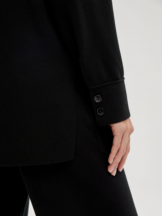 Портофино костюм (рубашка+брюки) трикотажный (черный, 40-42/164-170)