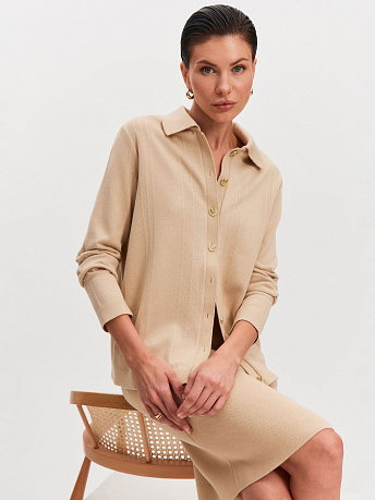 Кардиган из хлопка и вискозы Мишель