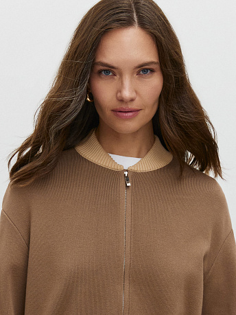 Бомбер из хлопка с полосками Сиетл