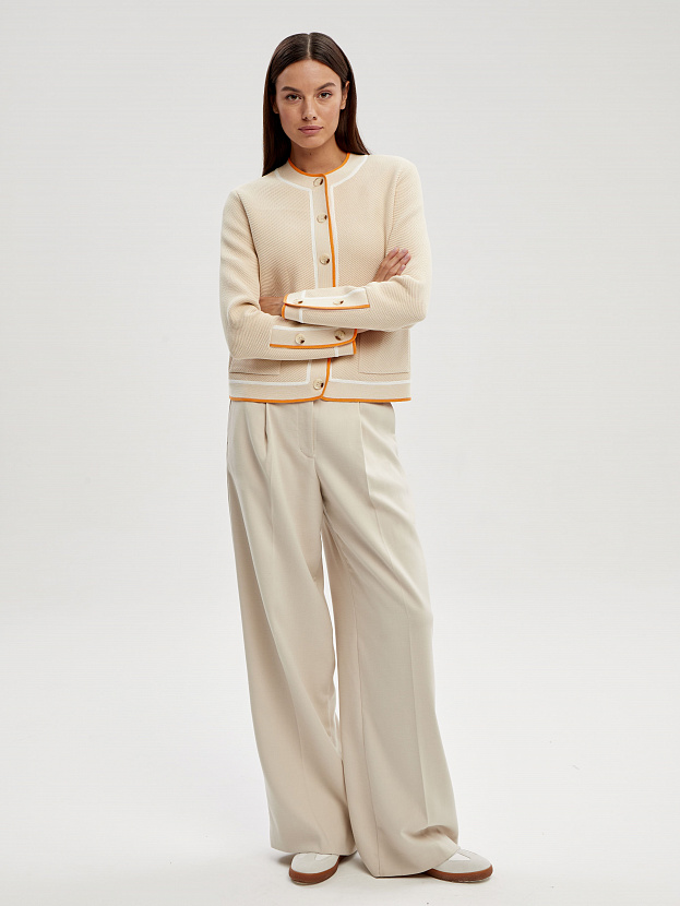 Майя жакет трикотажный (кремовый, 46-48)
