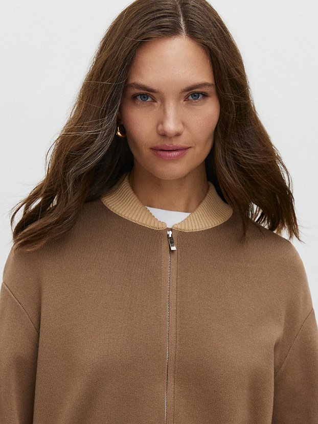 Сиетл джемпер (бомбер) трикотажный (какао, 44-46)