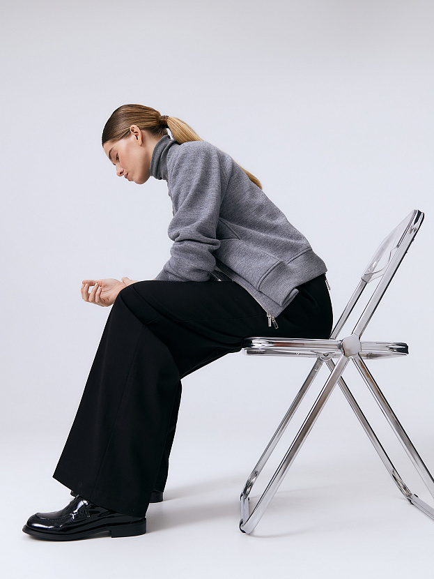 Арте кардиган (бомбер) трикотажный (серый меланж, 44-46)