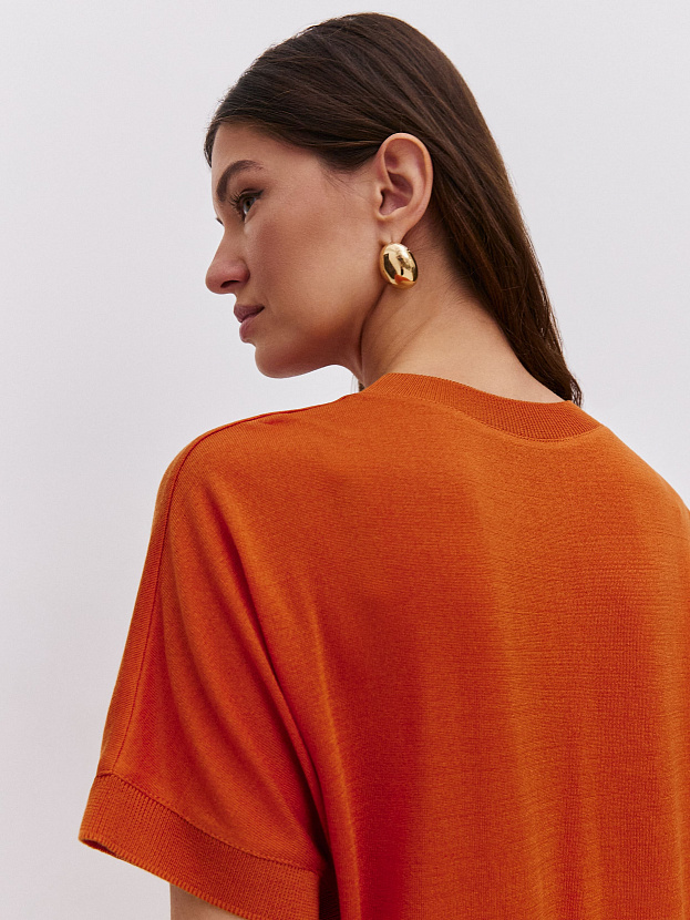 Мика джемпер (футболка) трикотажный (терракот, One size (44-52))