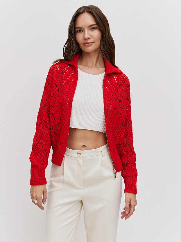 Риччи джемпер (бомбер) трикотажный (красный, 44-46)