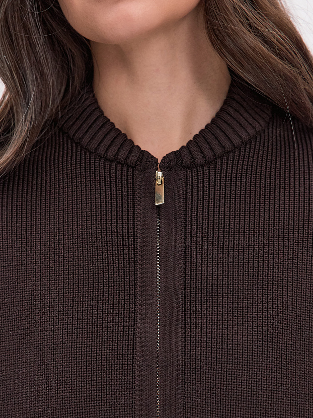 Честер джемпер (бомбер) трикотажный (темно-коричневый, 44-46)