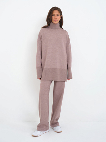 Брюки с шерстью мериноса и вискозой Сатурн