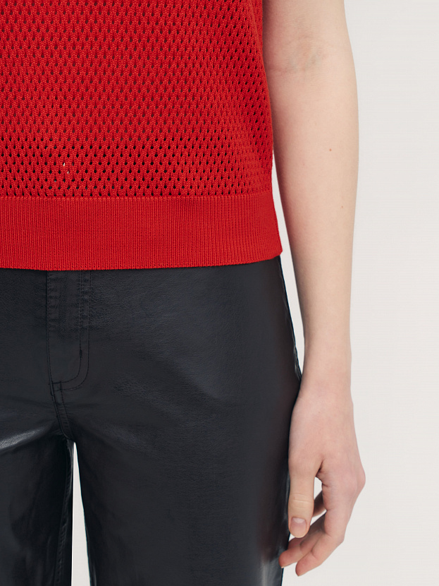 Терри джемпер без рукавов трикотажный (красный, 44-46)