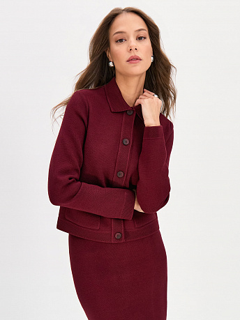 Жакет из хлопка и вискозы укороченный Ницца