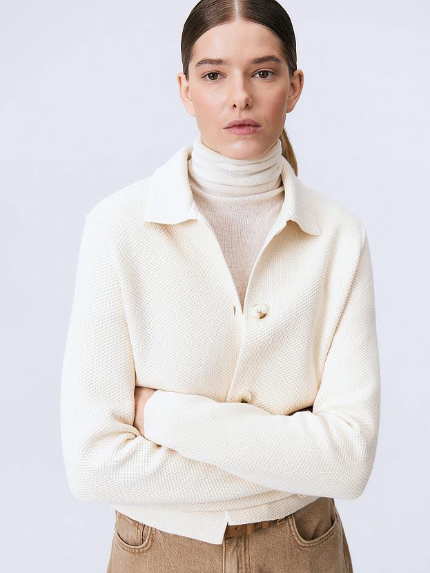 Лацио жакет трикотажный (кремовый, 44-46)