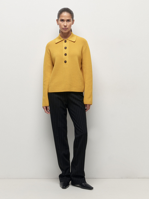 Крафт джемпер трикотажный (охра, 44-46)