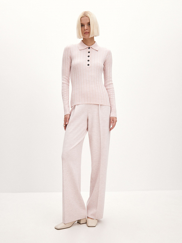 Пейдж джемпер (поло) трикотажный (бледно-розовый, 44-46)