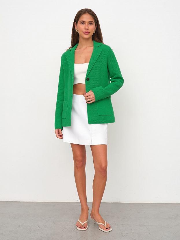 Рута жакет трикотажный (ярко-зеленый, 46)