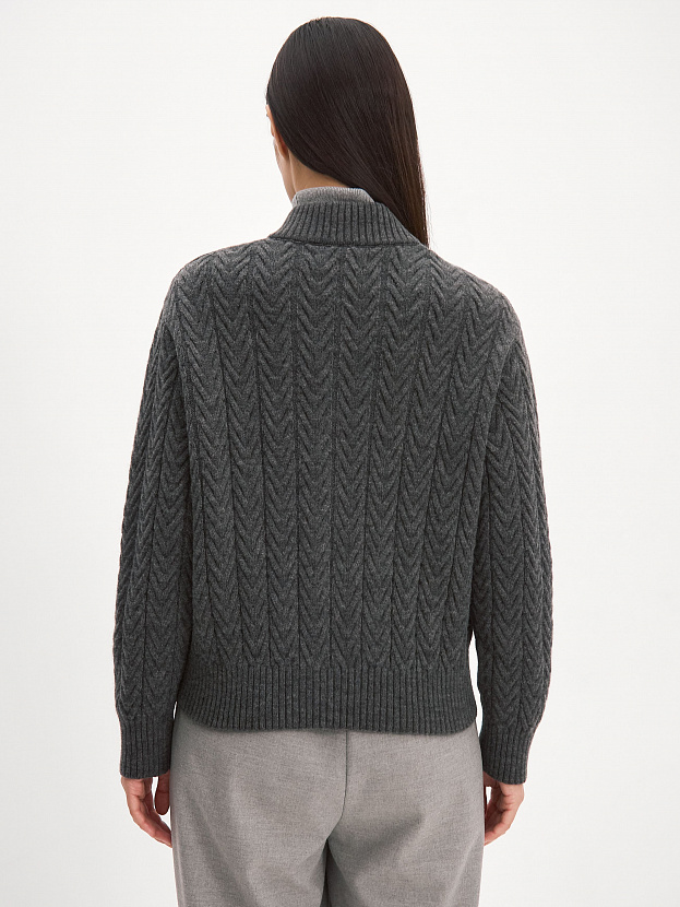 Веллес джемпер (бомбер) трикотажный (серый меланж, 44-46)