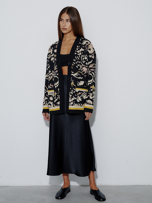 Горизонт кардиган трикотажный (черный, 44-46)