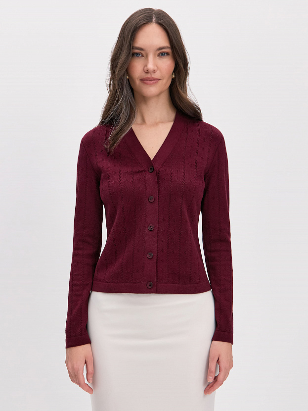 Джеси кардиган трикотажный (бордо, 46)