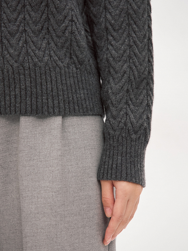 Веллес джемпер (бомбер) трикотажный (серый меланж, 44-46)