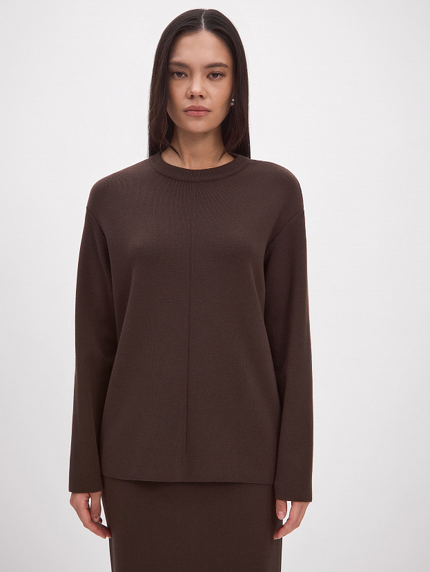 Меридиан костюм (джемпер+юбка) трикотажный (кофе, 44-46)