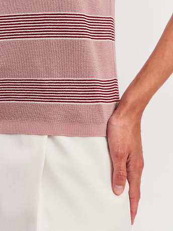 Футболка-поло в полоску Лаура